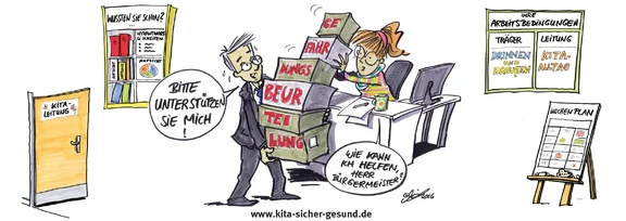 Illustration: Kita-Tool Gefährdungsbeurteilung Startseite