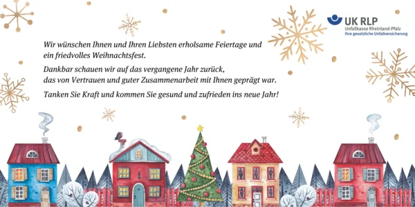Weihnachtskarte der Unfallkasse Rheinland-Pfalz