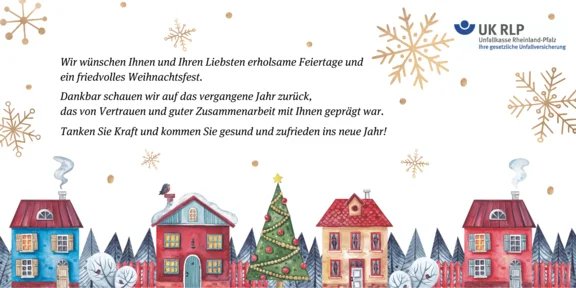 Weihnachtskarte der Unfallkasse Rheinland-Pfalz